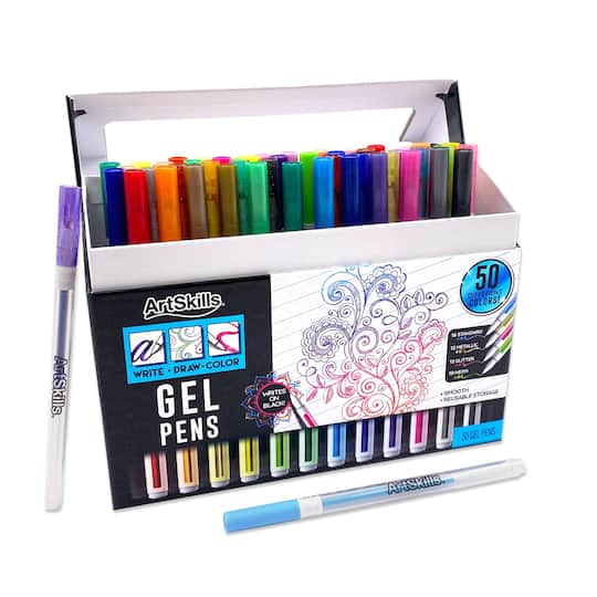 ArtSkills&#xAE; 50 Colored Gel Pens for Journaling &#x26; Coloring